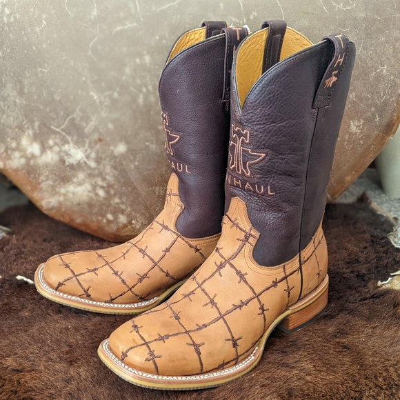 TIN HAUL "Bob Wire" mens Cowboy Western cattle rancher boots NEW with tags - Picture 5 of 16